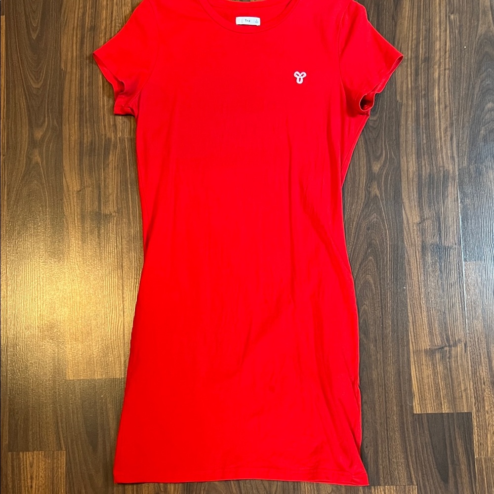 TNA Red Short Sleeve Bodycon Dress